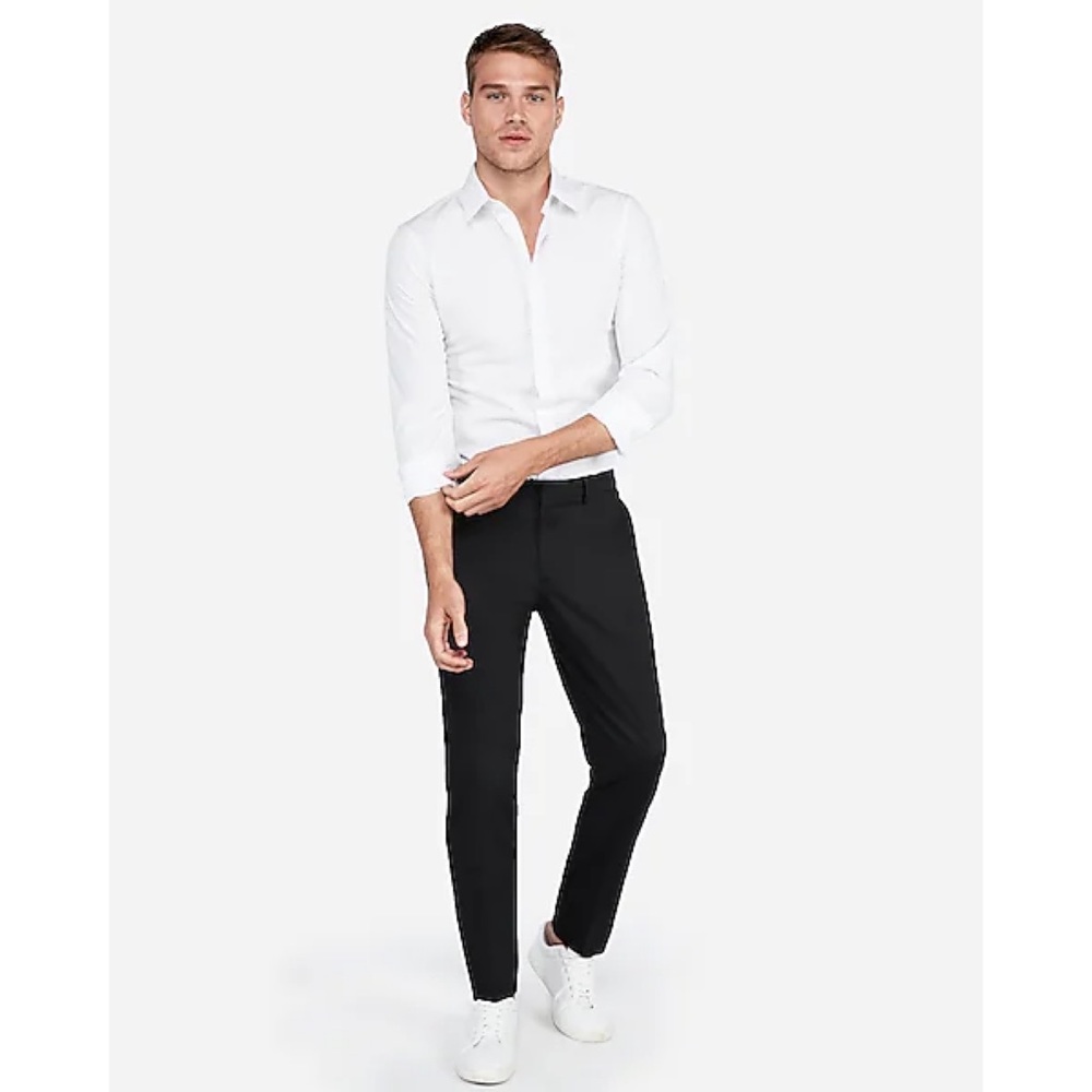 Express Men’s Extra Slim Performance Stretch Easy Care Cotton Dress Pant 28/32